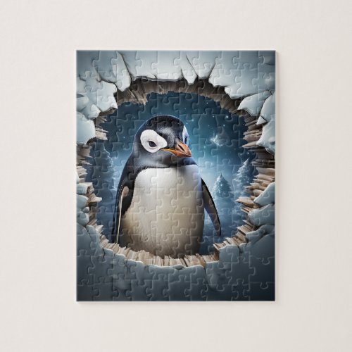 Winter Wonderland Penguin Family Jigsaw Jigsaw Puzzle