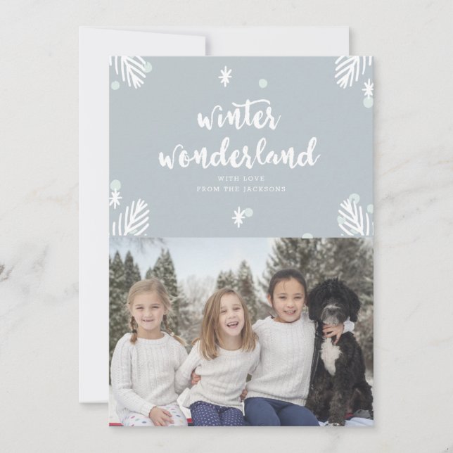 Winter Wonderland Photo Holiday Card (Front)