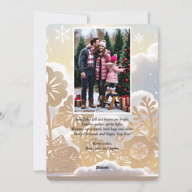 Winter Wonderland Photo Holiday Card (Back)