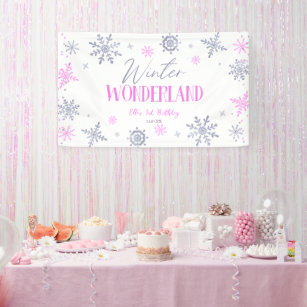 Winter Wonderland Banner, block letters - winter wonderland, winter  birthday, first birthday, birthday banner, frozen birthday - Custom Paper  Props