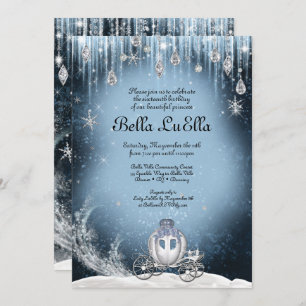 Winter Wonderland Princess Party Invitation