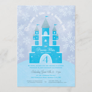 Winter Wonderland Princess Party Invitations