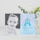 Winter Wonderland Princess Party Photo Invitations (Standing Front)