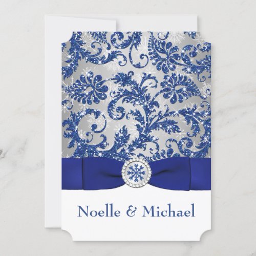 Winter Wonderland PRINTED Buckle Invite _ Blue 2