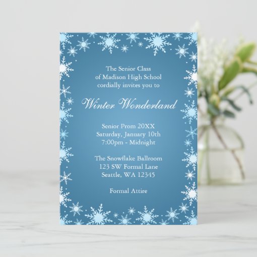 Winter Wonderland Prom Invitations | Zazzle