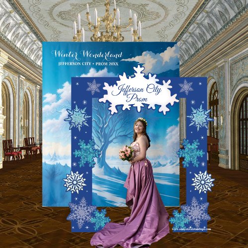 Winter Wonderland Prom Theme Backdrop
