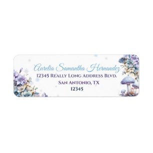 Winter Wonderland Quinceañera Return Address Label