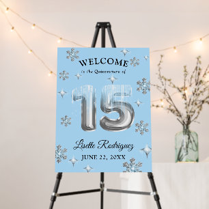Winter Wonderland Quinceanera Welcome Sign