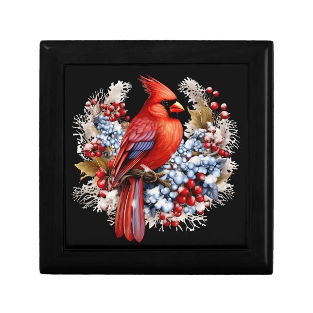 Winter Wonderland Red Cardinal Gift Box (Front)