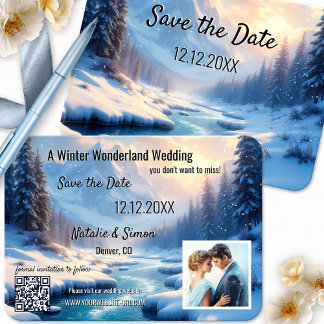 Winter Wonderland Save the Date Announcement