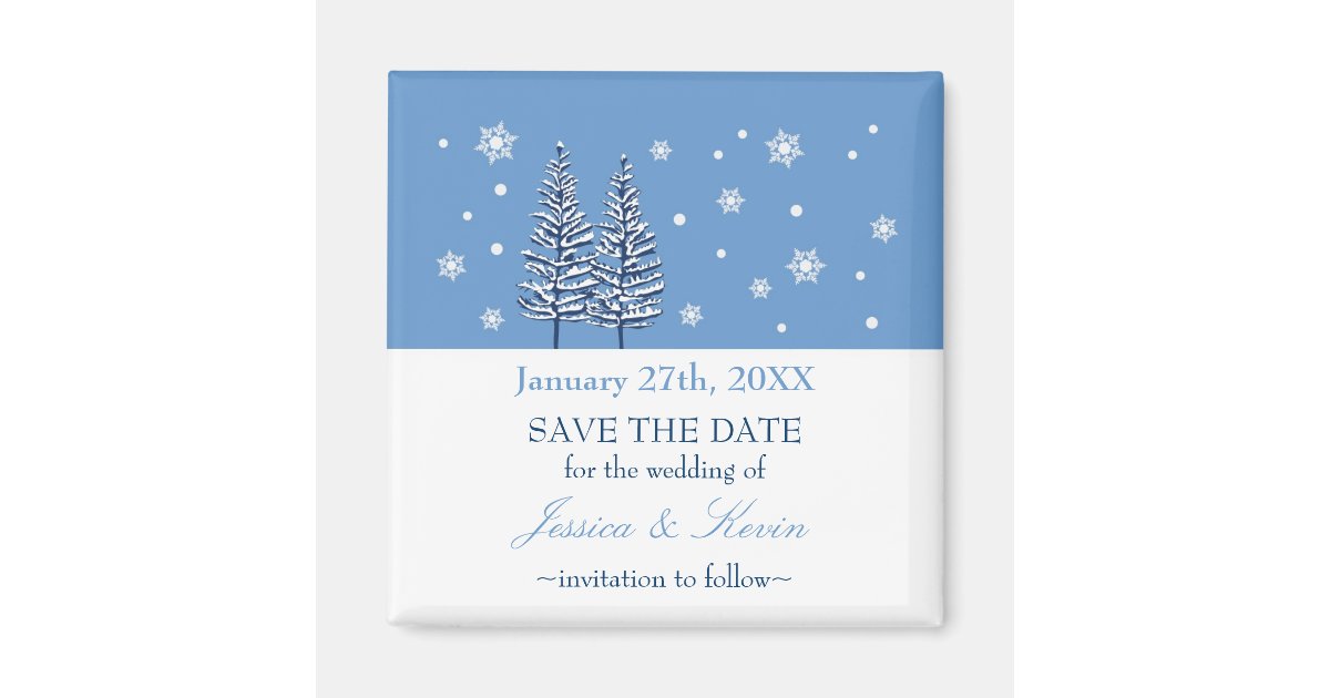 Winter Wonderland Save The Date Zazzle