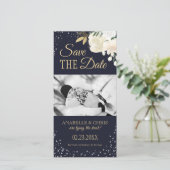 Winter Wonderland Save the Date Photo Cards (Standing Front)