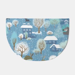Winter Wonderland: Scenic Pattern Doormat
