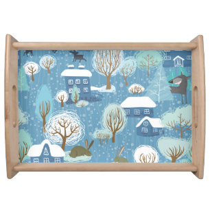 Winter Wonderland: Scenic Pattern Serving Tray