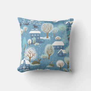 Winter Wonderland: Scenic Pattern Throw Pillow
