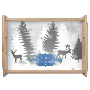 Winter Wonderland Serving Tray - Blue