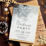 Winter wonderland silver snow Christmas corporate Invitation<br><div class="desc">Winter wonderland silver snow Christmas typography corporate invitation photo</div>