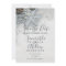 Winter wonderland silver snow typography wedding
