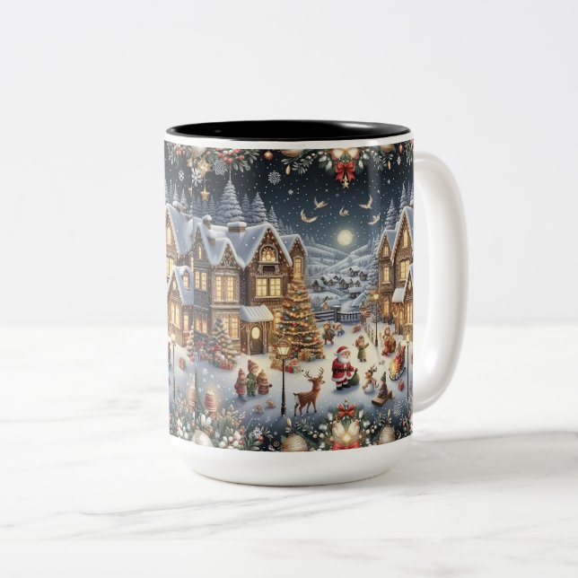 Winter Wonderland Sips: Cozy Christmas Magic Mug (Front Right)