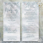 Winter Wonderland Snow All In One Wedding Invitation<br><div class="desc">An all-in-one winter wonderland snow wedding invitation featuring elegant typography. The invitation includes an RSVP card that can be cut off and guest information details. Designed by Thisisnotme©</div>