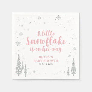 Winter Wonderland Snow Baby Shower Paper Napkin