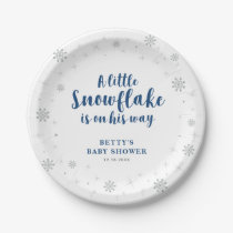 Winter Wonderland Snow Baby Shower Paper Plates