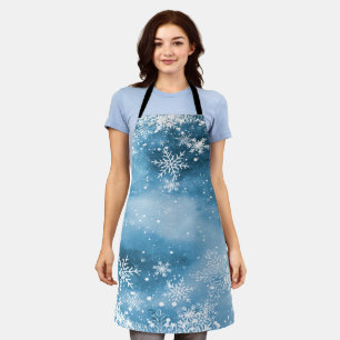 Winter Wonderland,Snow Blue Holiday Apron