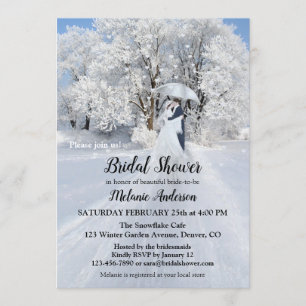 Winter Wonderland Snow Bridal Shower Invitation