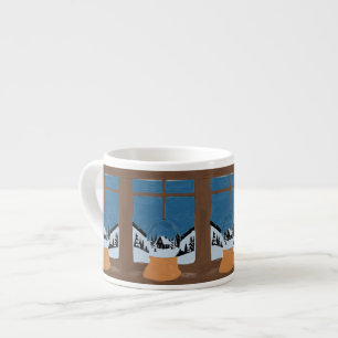 Winter Wonderland Snow Globe Espresso Cup