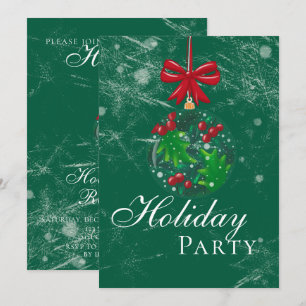 Winter Wonderland Snow Globe Holiday Party Invitation