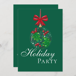 Winter Wonderland Snow Globe Holiday Party Invitation