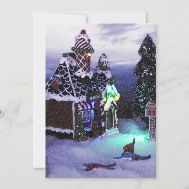 Winter Wonderland Snow Scene 2020 Holiday Card (Front)