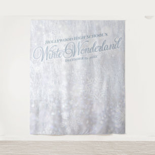 Winter Wonderland Snow Scene   Party Backdrop