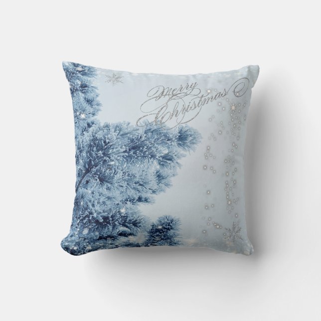 Winter Wonderland,Snow, Snowflakes Throw Pillow (Front)