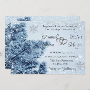 Winter Wonderland,Snow, Snowflakes Wedding Invitation