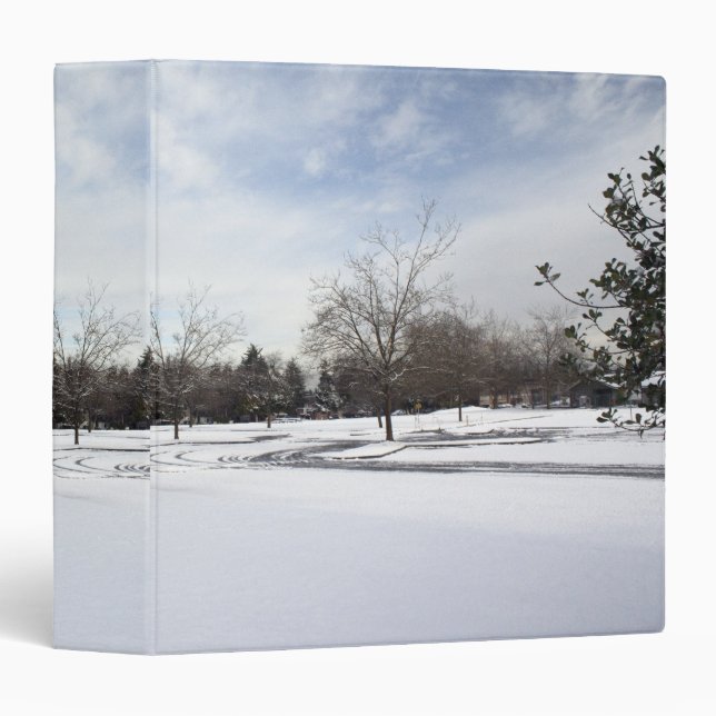 winter wonderland, snow, trees and sky binder (Front/Spine)