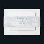 Winter Wonderland Snow Wedding Invitation Invitation Belly Band<br><div class="desc">An elegant winter wonderland snow wedding invitation belly band featuring chic modern typography. Designed by Thisisnotme©</div>