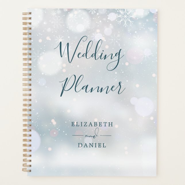 Winter Wonderland Snow Wedding Planner (Front)