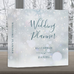 Winter Wonderland Snow Wedding Planner 3 Ring Binder