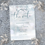 Winter Wonderland Snow Wedding Save The Date<br><div class="desc">This elegant winter wonderland save the date invitation can be personalized with your information in chic typography. Designed by Thisisnotme©</div>