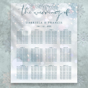 Winter Wonderland  Snow Wedding Seating Chart