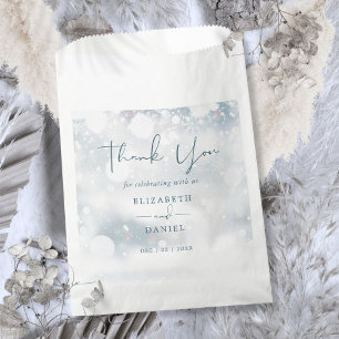 Winter Wonderland Snow Wedding Thank You Favor Bag