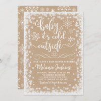 Winter Wonderland Snowflake Baby Shower Invitation