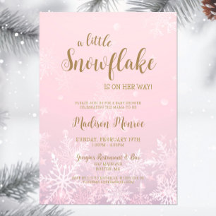 Winter Wonderland Snowflake Baby Shower Invitation