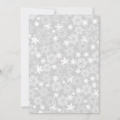 Winter Wonderland Snowflake baby shower invitation (Back)