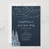 Winter Wonderland Snowflake Blue Sweet 16 Invitation (Front)