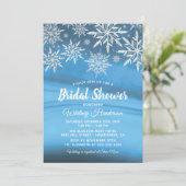 Winter Wonderland Snowflake Bridal Shower Invitation (Standing Front)