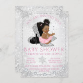 Winter Wonderland Snowflake Ethnic Baby Shower Invitation (Front/Back)