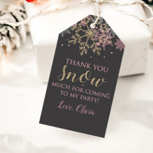 Winter Wonderland Snowflake Favor Tags