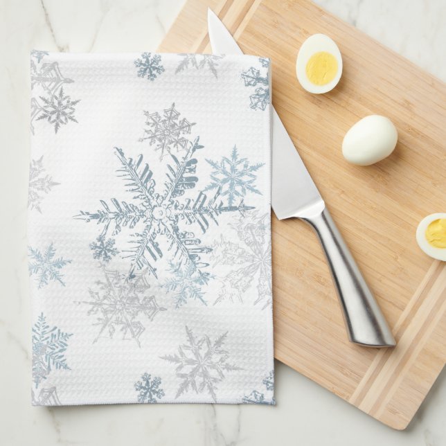Winter Wonderland Snowflake Kitchen Towel (Quarter Fold)